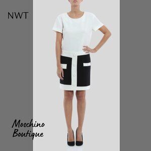 NWT Moschino dress black on white SZ 4